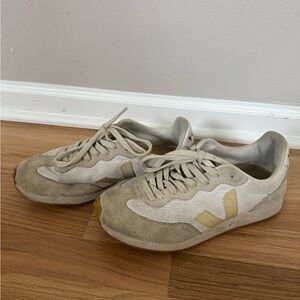 Veja Beige and White Sneakers